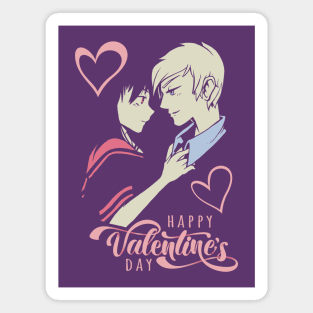 Valentine's Day Lovers Anime Cartoon Gift For The Adopted Magnet